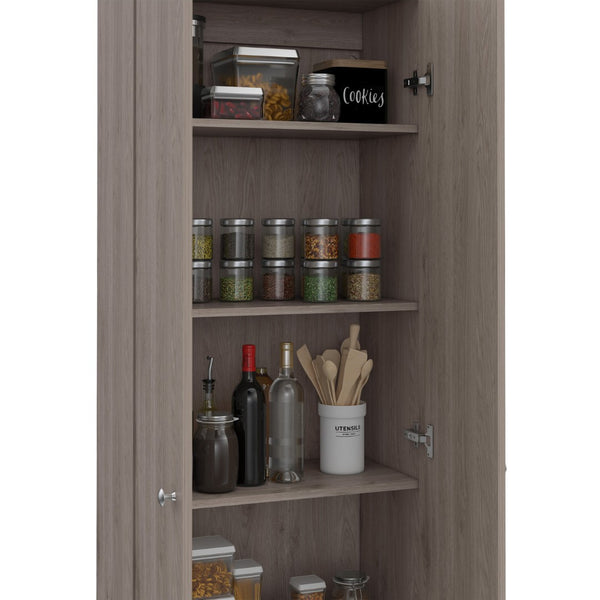 English Elm Storage Cabinet Pipestone - Tall Double Door In Light Gray, Ideal For Organizing Any Space! B092123044-GIGA