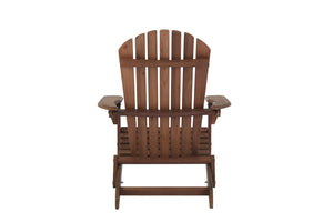 English Elm Wooden Hemlock Adirondack Folding Chair Set Solid Slatted Patio Seating for Two W1390124961