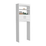 English Elm Over The Toilet Cabinet Valentia, Three Shelves, White Finish