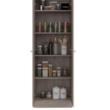 English Elm Storage Cabinet Pipestone, Double Door, Light Gray Finish