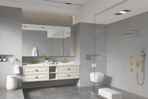 English Elm 84in. Aluminum Alloy Framed Rectangle Wall Mirror Farmhouse Vanity Dual Hang Option W1272101958