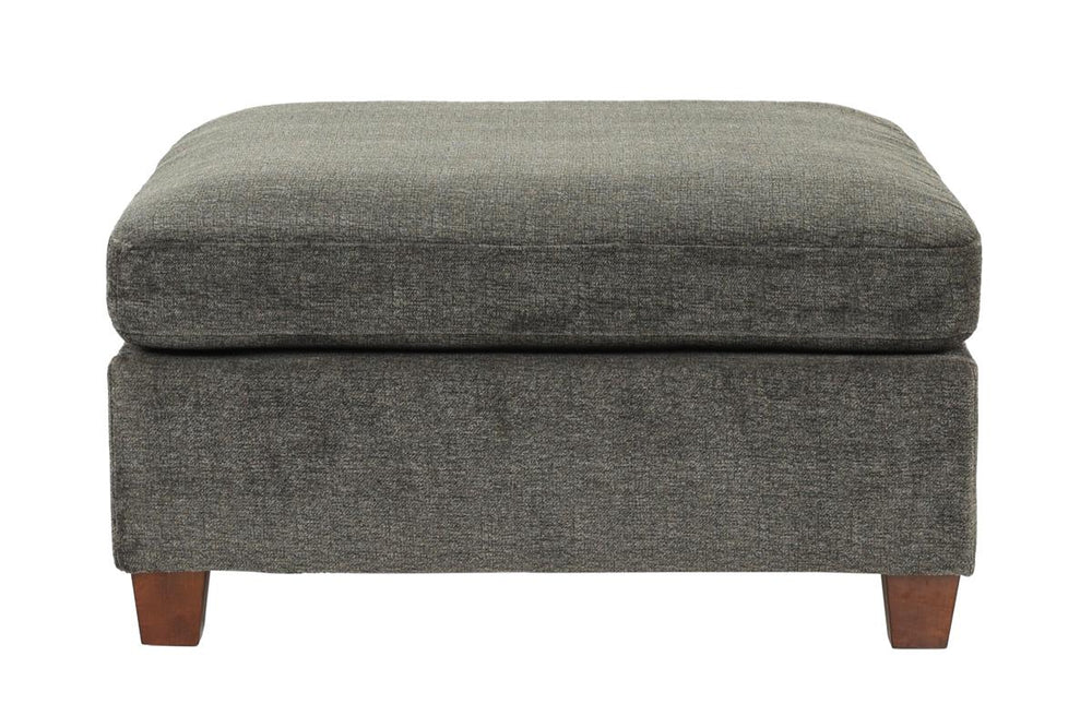 English Elm 1pc Grey Chenille Cocktail Ottoman 37x37x18" Modular Foam Cushion Seat Contemporary Living Room Decor B011106632