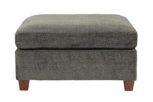 English Elm 1pc Grey Chenille Cocktail Ottoman 37x37x18" Modular Foam Cushion Seat Contemporary Living Room Decor B011106632