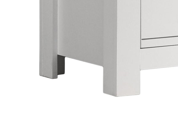 English Elm Cassini Two Drawer Nightstand White Finish Black Hardware Minimal Bedroom Storage B061125423
