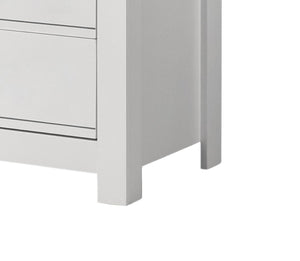 English Elm Cassini White Five Drawer Chest with Black Handles for Bedroom or Nursery Storage B061125422