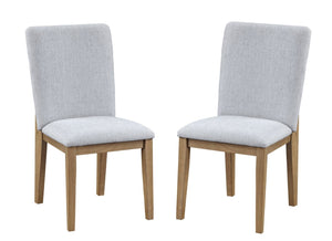 English Elm Delphine Armless Linen Upholstered Dining Chairs Set of 2 with Solid Wood Legs B061125429