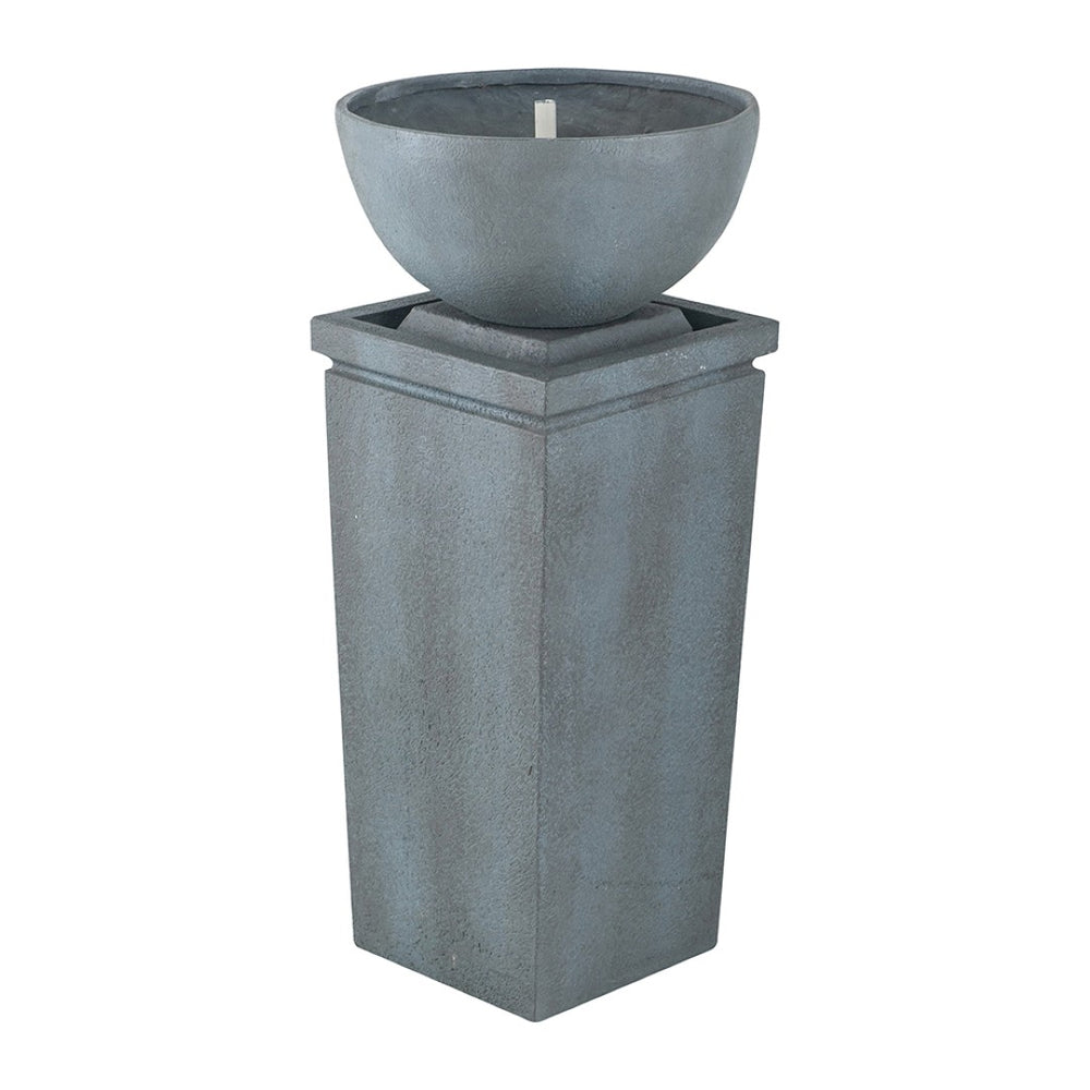 English Elm 35.5" Tiered Polyresin Zen Bowl Garden Fountain Outdoor Bird Bath Backyard Feature W2078125235