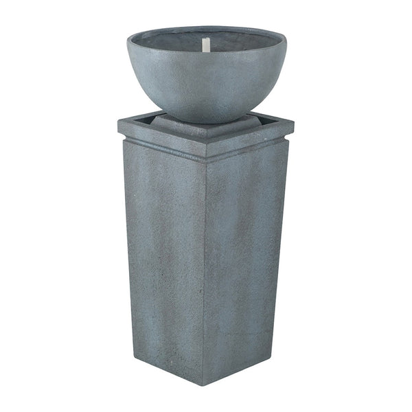 English Elm 35.5" Tiered Polyresin Zen Bowl Garden Fountain Outdoor Bird Bath Backyard Feature W2078125235
