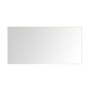 English Elm 84in. Aluminum Alloy Framed Rectangle Wall Mirror Farmhouse Vanity Dual Hang Option W1272101958