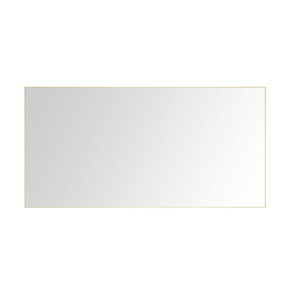 English Elm 84in. Aluminum Alloy Framed Rectangle Wall Mirror Farmhouse Vanity Dual Hang Option W1272101958