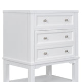 English Elm 24" Bathroom Vanity With Sink, Bathroom Storage Cabinet With Drawer and Open Shelf, Solid Wood Frame, White