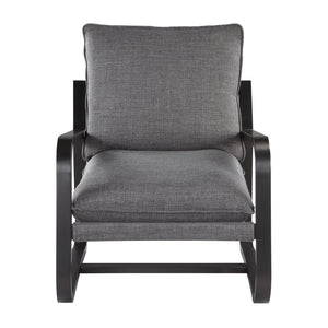 English Elm Blaire Sling Chair with Oatmeal Polyester Upholstery and Bronze Powdercoat Metal Frame, Reversible Cushions Charcoal B050125449