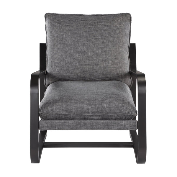 English Elm Blaire Sling Chair with Oatmeal Polyester Upholstery and Bronze Powdercoat Metal Frame, Reversible Cushions Charcoal B050125449