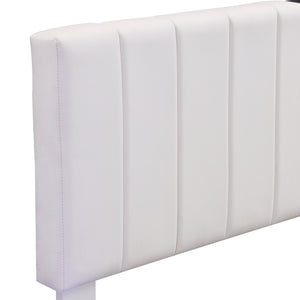 English Elm Queen Upholstered Platform Bed with Hydraulic Storage, RGB LED Sensor Lights, USB Sockets & Modern Design White SF000032AAK