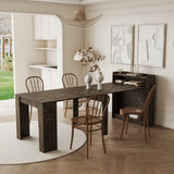 Hearth and Haven Modern Extendable Dining Table with Storage W1778110336