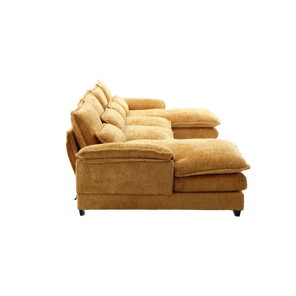 English Elm United Modern U-Shape Chenille Sectional Sofa - Spacious Comfort, Durable Design & Stylish Appeal W1568S00054-GIGA