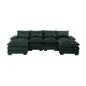English Elm United Modern U-Shape Sectional Sofa - Large Chenille Fabric, Cozy & Durable For Stylish Living Spaces W1568S00053-GIGA