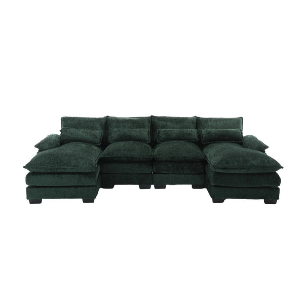 English Elm United Modern U-Shape Sectional Sofa - Large Chenille Fabric, Cozy & Durable For Stylish Living Spaces W1568S00053-GIGA