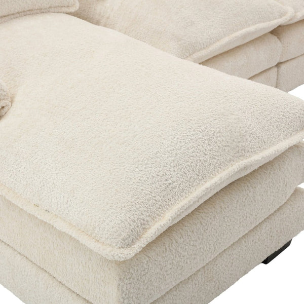 English Elm United U-Shape Sectional Sofa In Soft Chenille Fabric - Modern Comfort & Durable Design For Any Space W1568S00051-GIGA