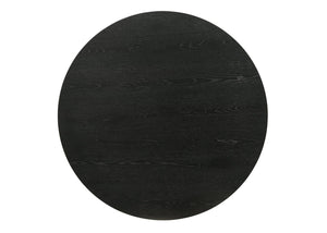 English Elm Jasper Round Pedestal Accent Table in Ebony Wood Grain Finish for Entryway or Bedroom B061S00738