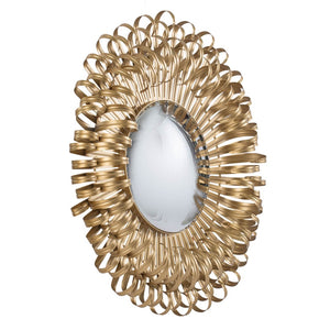 English Elm 27" Sunburst Wall Mirror Glam Gold Iron Spokes Entryway Living Room Focal Piece W2078124329
