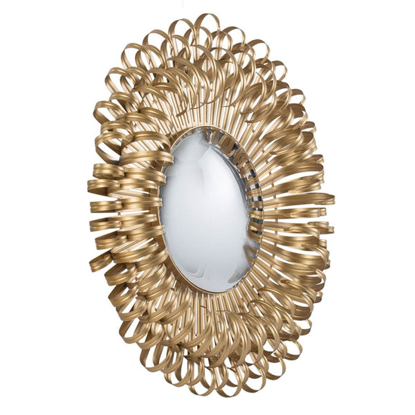 English Elm 27" Sunburst Wall Mirror Glam Gold Iron Spokes Entryway Living Room Focal Piece W2078124329