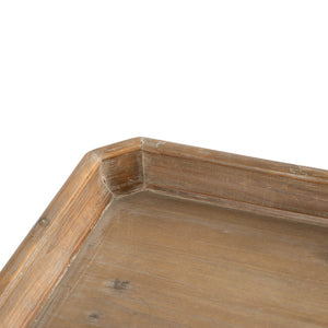 English Elm 20x20x25" Alcott Square Fir Wood Side Table Tray Top Farmhouse Distressed White W2078125590