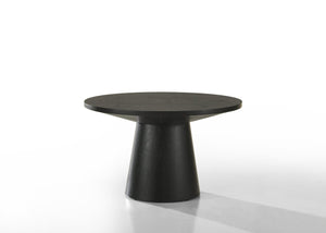 English Elm Jasper Ebony Wood Grain Three Piece Pedestal Table Collection for Living Room B061S00739