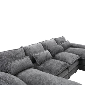 English Elm United Modern U-Shape Chenille Sectional Sofa - Spacious Comfort & Stylish Design For Any Space! W1568S00050-GIGA