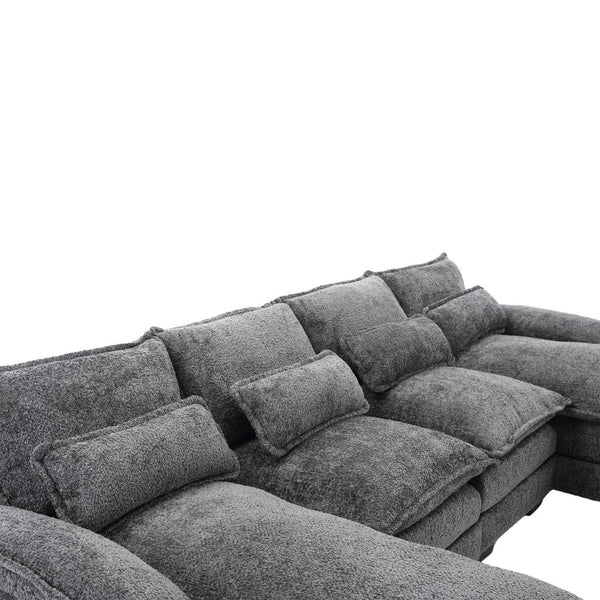 English Elm United Modern U-Shape Chenille Sectional Sofa - Spacious Comfort & Stylish Design For Any Space! W1568S00050-GIGA