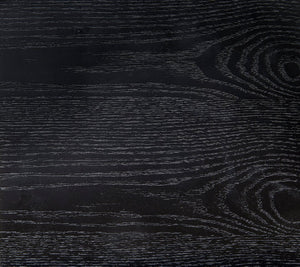 English Elm 5pc Modern Andreas Dining Set in Black Ash Veneer with 4 Gray Velvet Contoured Chairs, Seats 4 B011S00456