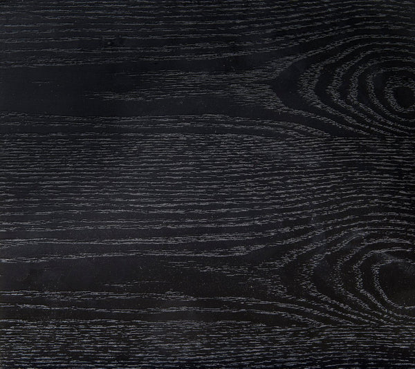 English Elm 5pc Modern Andreas Dining Set in Black Ash Veneer with 4 Gray Velvet Contoured Chairs, Seats 4 B011S00456