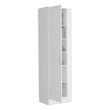 English Elm Storage Cabinet Manika, One Door and Shelves, White Finish