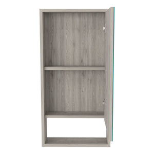 English Elm Medicine Cabinet Irvine - Stylish Light Gray Finish With Mirror & Smart Shelving For Organized Storage B092122956