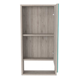 English Elm Medicine Cabinet Irvine, One External Shelf, Light Gray Finish