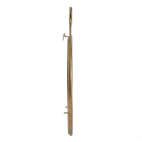 English Elm 22" Gold Iron Frame Circular Wall Mirror Slim Accent Piece for Entryway or Office W2078124345