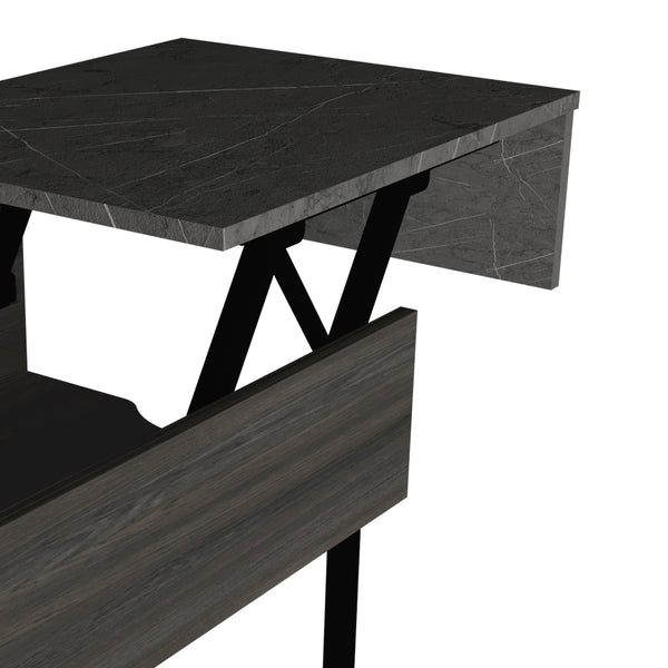 English Elm Lift Top Coffee Table With Hidden Storage, Stylish Espresso/Onyx Finish, Modern Design & Durability B092122898