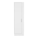 English Elm Storage Cabinet Manika, One Door and Shelves, White Finish