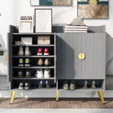 U-Can 11-Tier Shoe Cabinet - Adjustable Shelves Modern Wooden Matte Surface