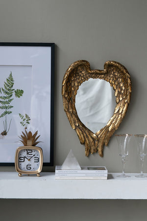English Elm 22" Gold Iron Frame Circular Wall Mirror Slim Accent Piece for Entryway or Office W2078124363