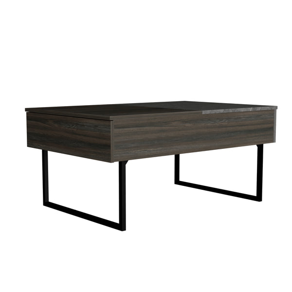 English Elm Lift Top Coffee Table With Hidden Storage, Stylish Espresso/Onyx Finish, Modern Design & Durability B092122898