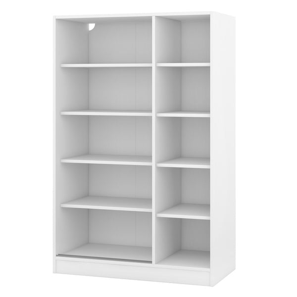 English Elm 3-door Shutter Wardrobe White Mdf Freestanding Bedroom Storage with Hanging Rail LP006003AAK