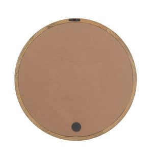 English Elm 19.5" Round Iron Wall Mirror with Rope Strap Hanger for Bathroom or Entryway W2078124340