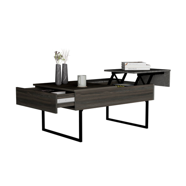 English Elm Lift Top Coffee Table With Hidden Storage, Stylish Espresso/Onyx Finish, Modern Design & Durability B092122898