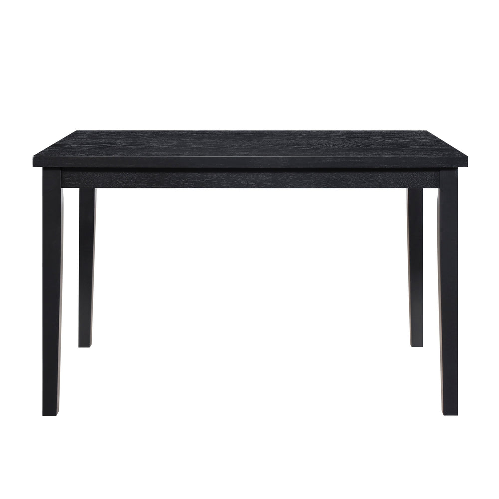 English Elm Black Modern Andreas Dining Table for 4 in Black Ash Veneer – Compact 47.5" Casual Dinette, 29.5" H B011125790