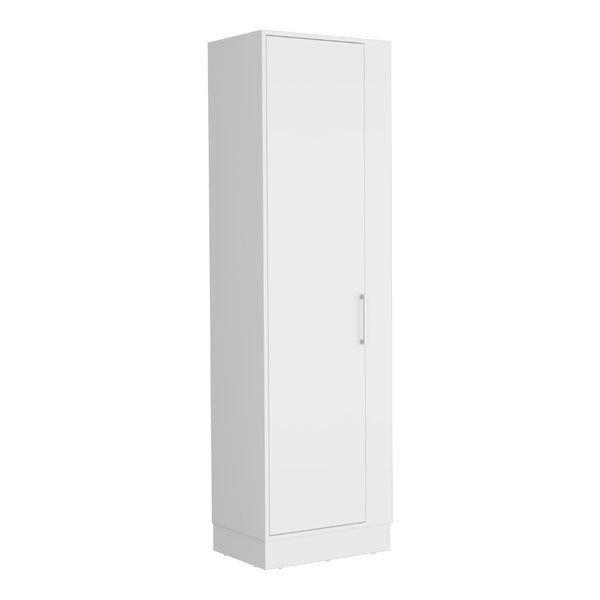 English Elm Storage Cabinet Manika: Stylish White Organizer With Single Door & Versatile Shelves For Any Room B092123124-GIGA