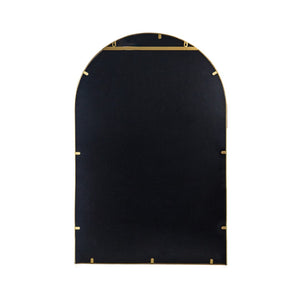English Elm 24" X 36" Arched Iron Frame Wall Mirror Gold Finish Vanity Bedroom Entryway Accent W2078124337
