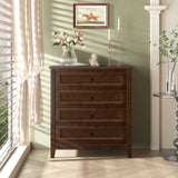 Hearth and Haven Solid Wood Spray-Painted Drawer Dresser Bar, Buffet Tableware Cabinet Lockers Buffet Server Console Table Lockers, Retro Round Handle, Applicable To The Dining Room, Living Room, Kitchen Corridor, Auburn W679103292 W679103292