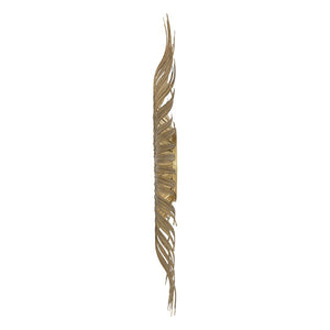 English Elm 28.3" Sunburst Wall Mirror Gold Iron Rays Mid-century Glam Accent for Any Room W2078124328