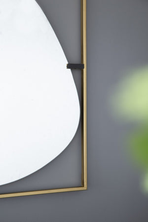 English Elm 29.5" Round Wall Mirror Black Iron Frame Rope Strap Industrial Minimalist Bathroom Decor W2078124325